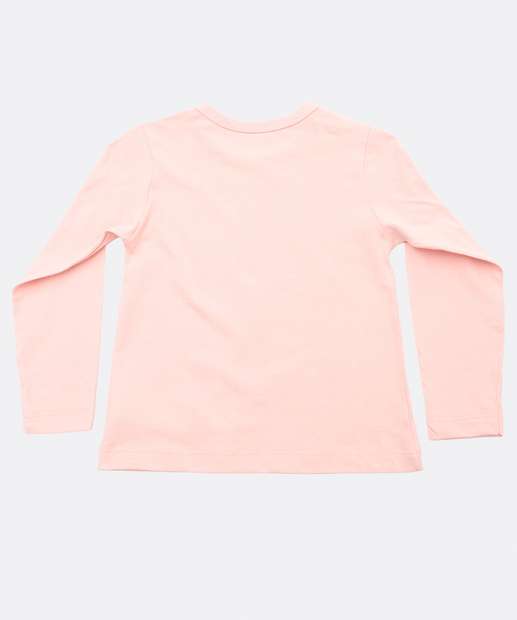 Camiseta Infantil Cerejas Manga Longa Marisa Tam 1 a 3 Rosa