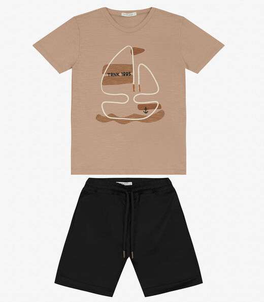 Image_Conjunto Camiseta com Bermuda Masculino Trick Nick Marrom