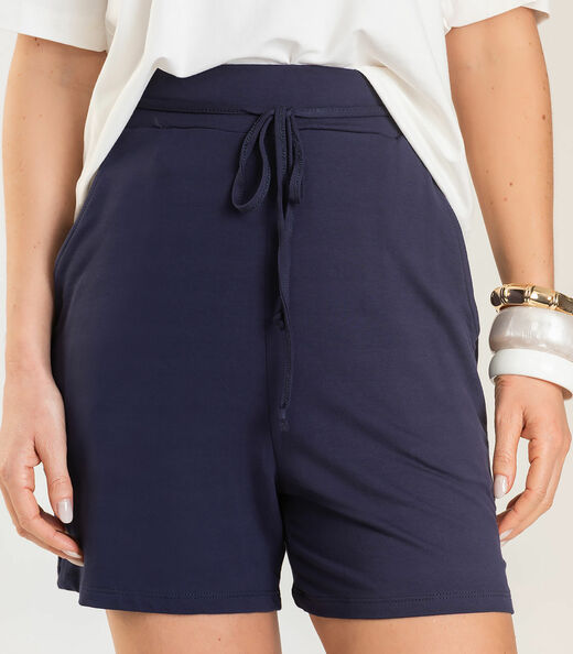Shorts Adulto Feminino Infinita Cor Azul