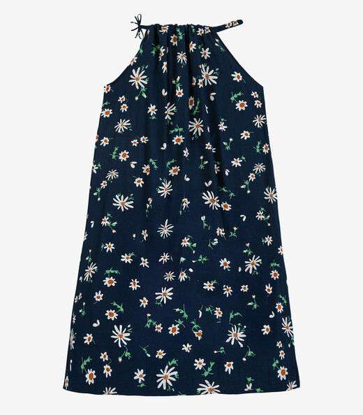 Vestido Curto Feminino Em Viscolinho Select Azul