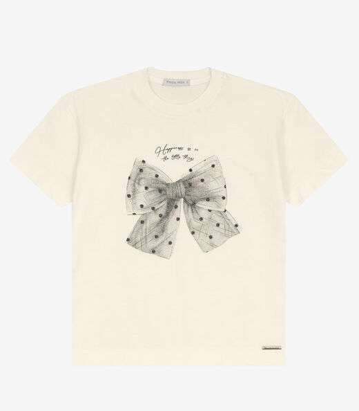 Camiseta feminina em Meia Malha Trick Nick Off White