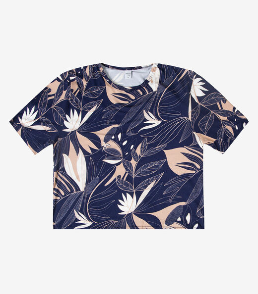 Blusa Feminina Estampada Infinita Cor Azul