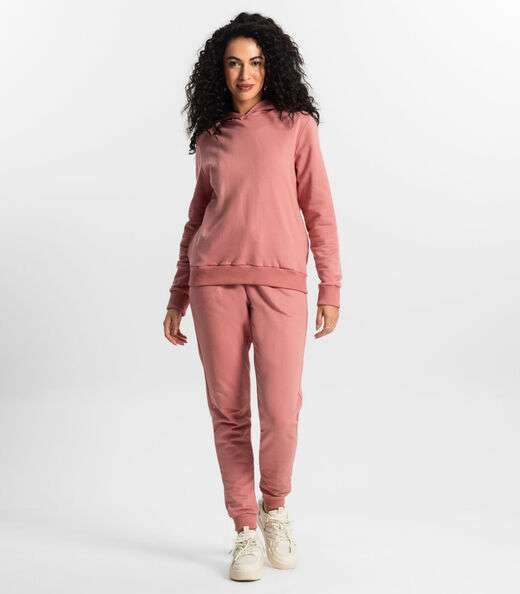 Blusão com Capuz Feminino Rovitex Rosa