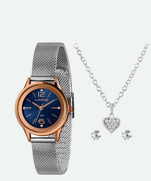 Kit Relógio Feminino Lince LRTH182L30 K03SD2SX