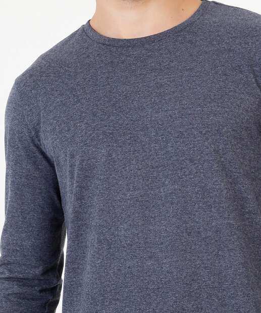 Camiseta Masculina Básica Manga Longa MR 