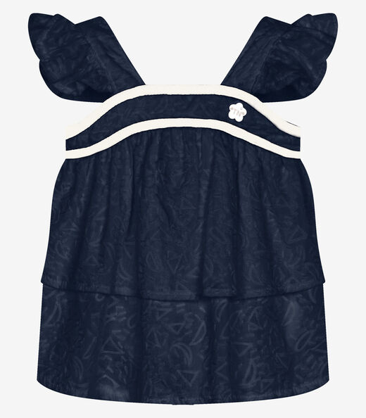 Conjunto Feminino Blusa Com Shorts Trick Nick Azul