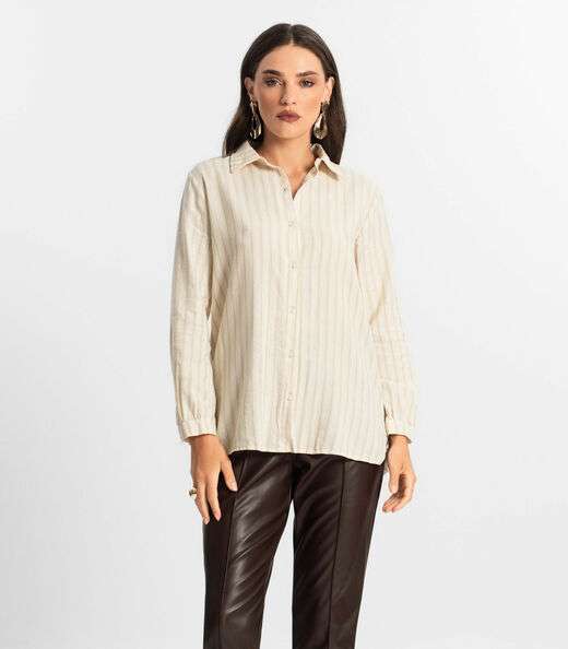Camisa Feminina Manga Longa Endless Bege