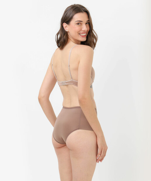 Calcinha Alta Modeladora Cetinete DelRio Marrom