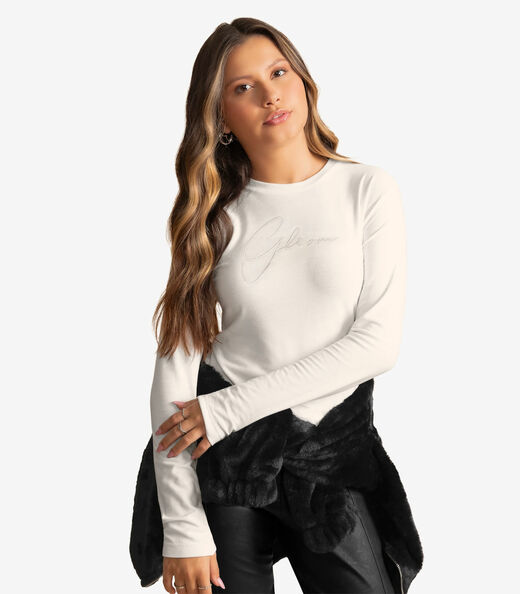 Image_Blusa Juvenil Manga Longa Cotton Minty Bege