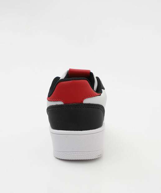 Tênis Infantil Casual Recorte Branco