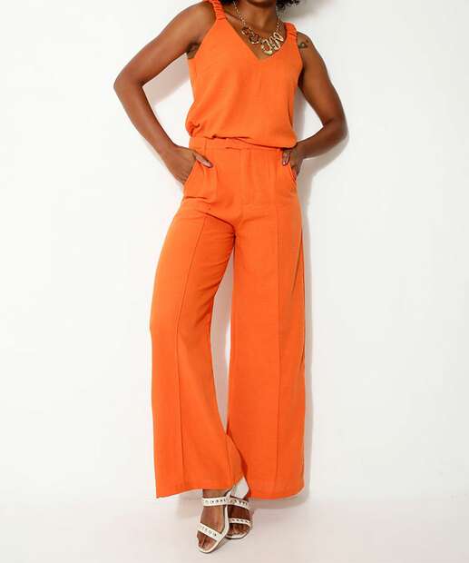 Calça Pantalona Feminina Bolsos Marisa