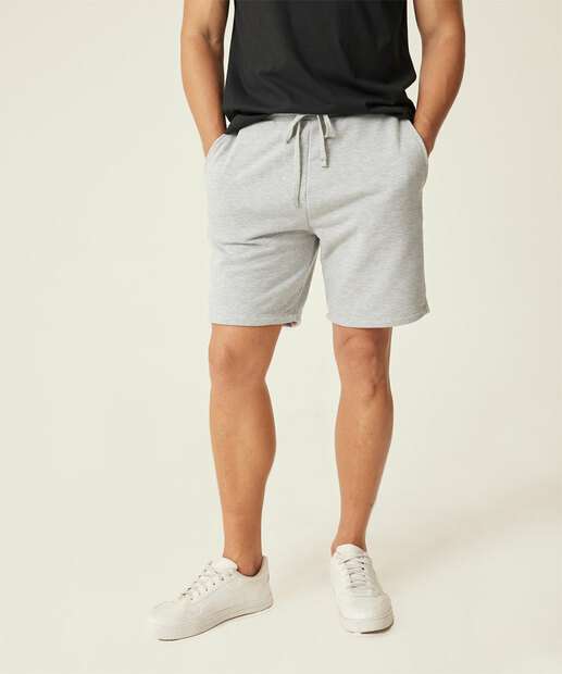 Bermuda Masculina Moletom Mescla 