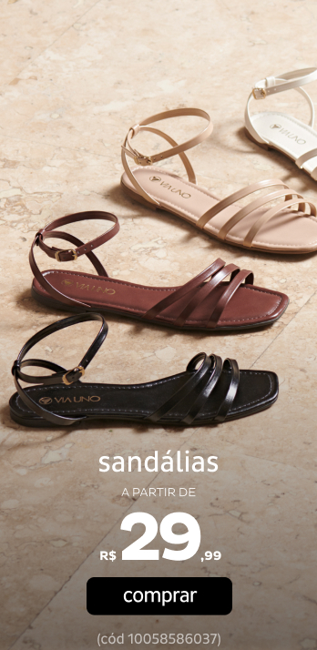 Sandálias a partir de R$29,99