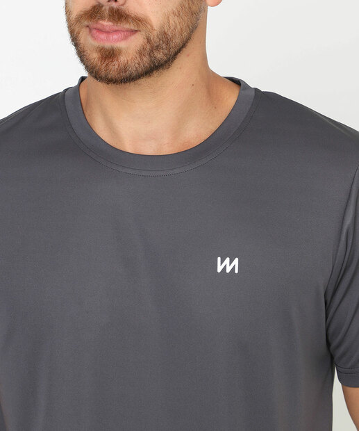 Camiseta Masculina Fitness Dry Fit MR Cinza 