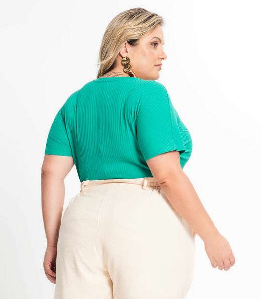 Blusa Feminina Plus Size Secret Glam Verde