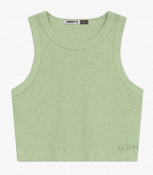 Regata Juvenil Feminina em Ribana de Melange Minty Verde