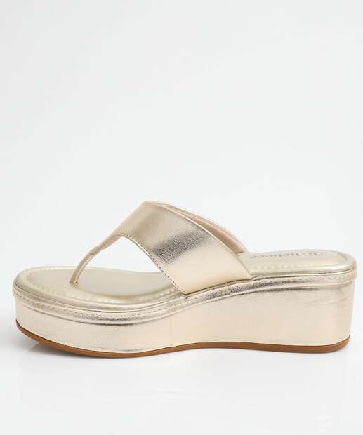 Tamanco Feminino Flatform Bebecê Dourado