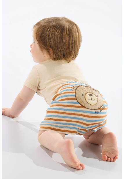 Short em Suedine para Bebê Menino Up Baby
