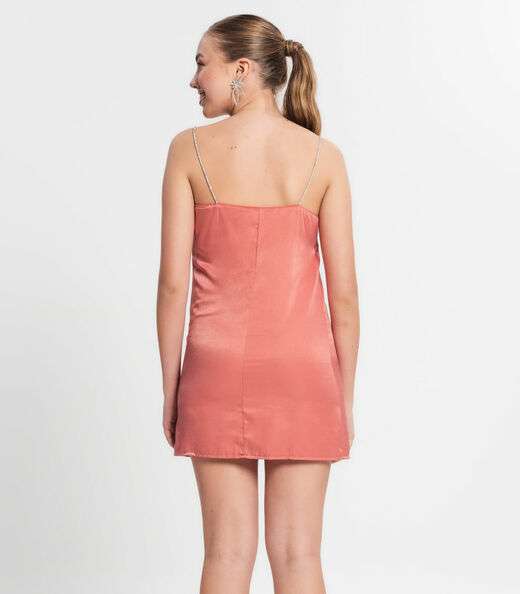 Vestido Juvenil Em Viscopoly Minty Laranja