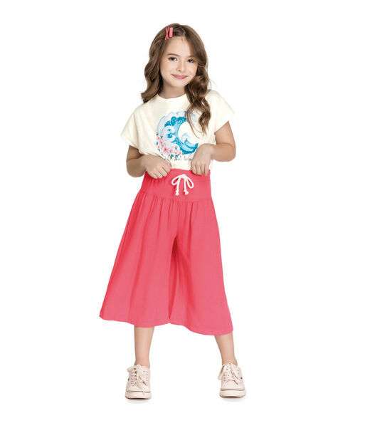 Calça Pantacourt Infantil Trick Nick Laranja