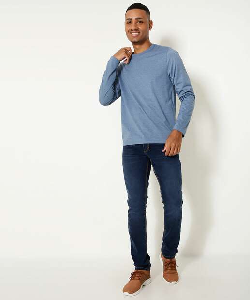 Camiseta Masculina Básica Manga Longa MR 