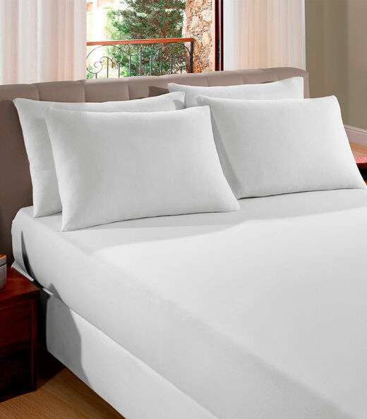 Image_Lençol Liso King Com Elástico Vivaldi Branco