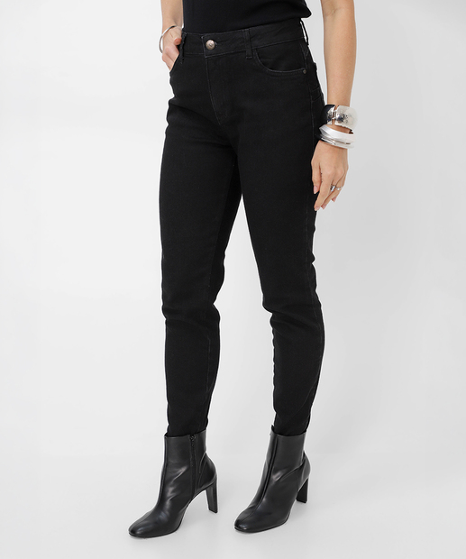 Calça Jeans Skinny Feminina Push Up Zune Jeans Preto