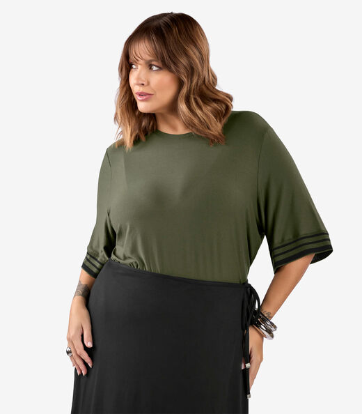 Blusa Feminina Viscose Plus Size Secret Glam Verde