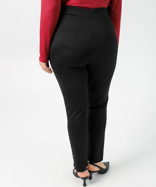 Calça Plus Size Feminina Legging Botões Marisa Preto