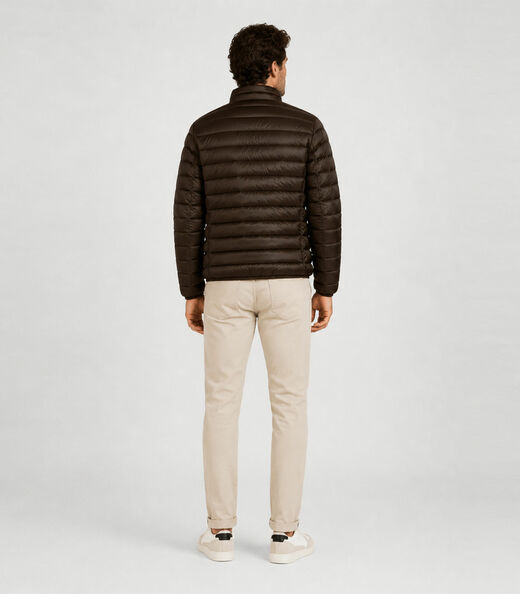 Jaqueta Masculina Puffer Em Poliamida All Free Marrom