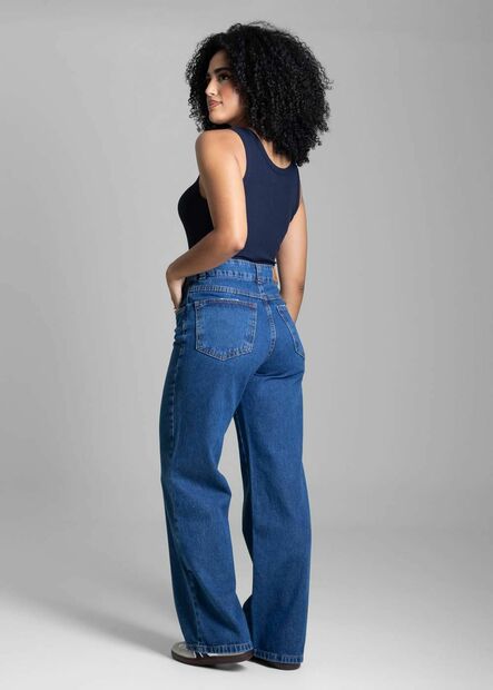 Calça Jeans Sawary Wide Leg Petit - 282884