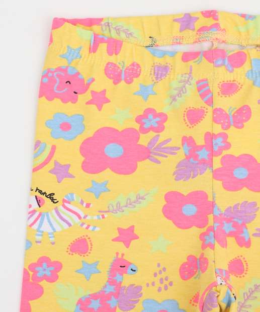 Bermuda Infantil Cotton Ciclista Estampado Marisa Tam 1 a 3