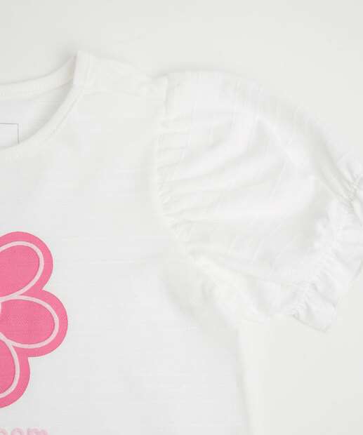 Blusa Infantil Estampa Flor Marisa Tam 4 a 10