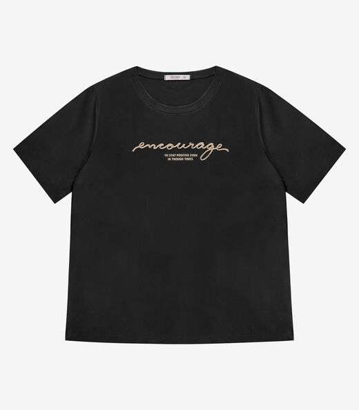 Image_Blusa Manga Curta Feminina Plus Size Secret Glam Preto