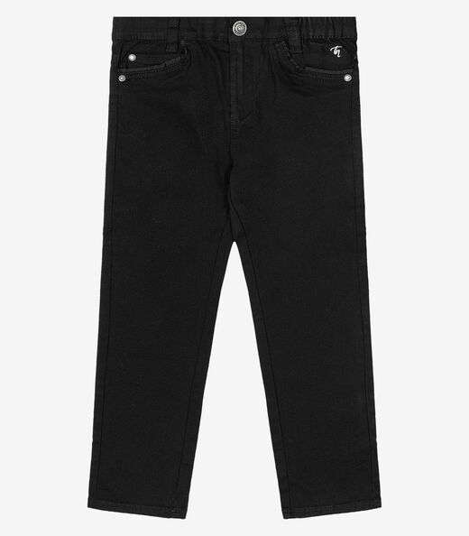 Calça Infantil Masculina Em Sarja Trick Nick Preto