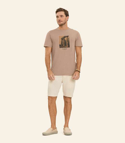 Image_Camiseta Masculina em Meia Malha Diametro Marrom