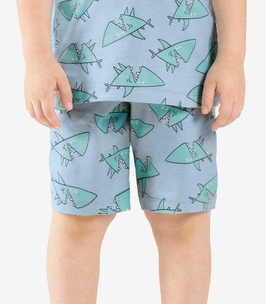 Pijama Infantil Masculino Meia Malha Rovi Kids Azul