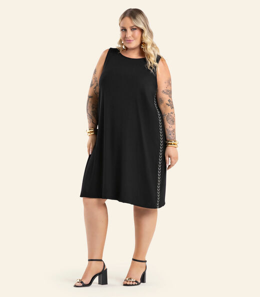 Image_Vestido Feminino Curto Com Retilinea Secret Glam Preto