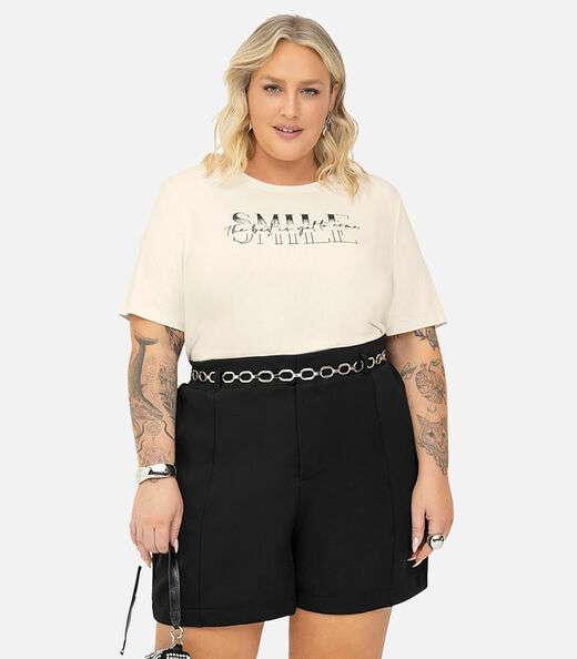 Image_Camiseta Feminina Plus Size Secret Glam Bege