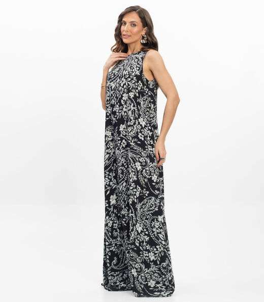 Image_Vestido Viscose Khyara Longo Feminino Endless Preto