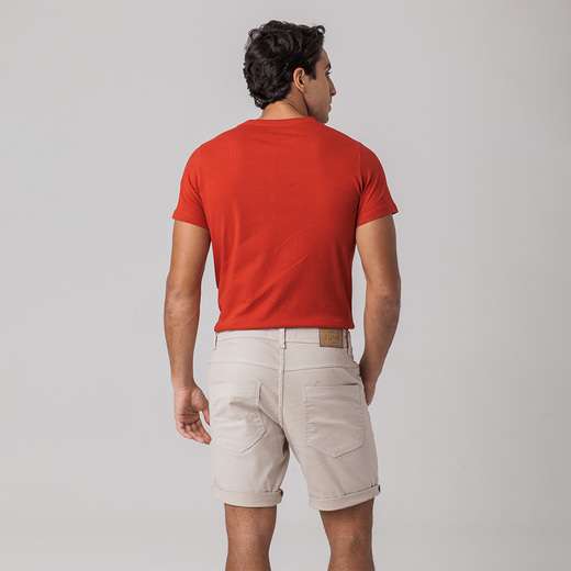 Bermuda Sarja Bege Masculina Zune