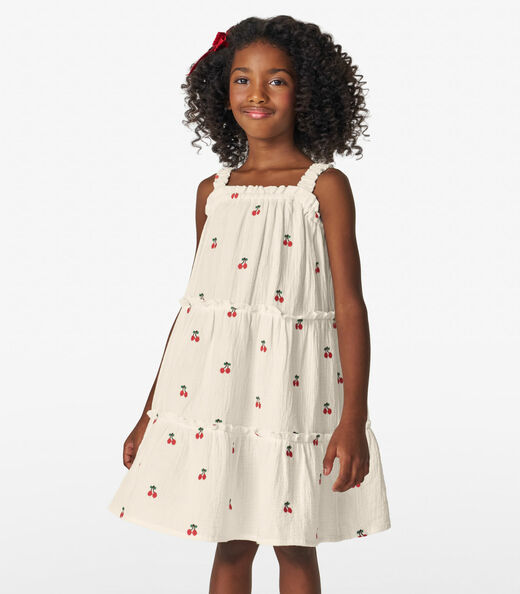 Image_Vestido Infantil em Gaze Bordada Trick Nick Bege