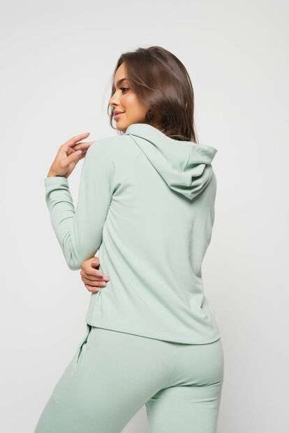 Conjunto  Comfy Com Casaco Capuz e Jogger Moletinho Verde Claro Salvatore Fashio