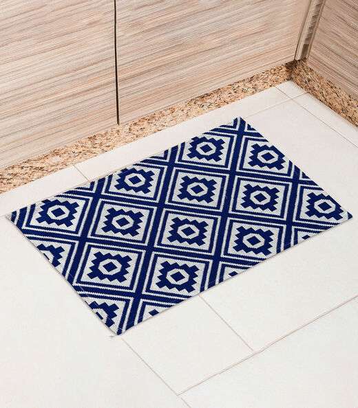 Tapete Decorativo Rústico 40x60 cm Tapetes Júnior Azul