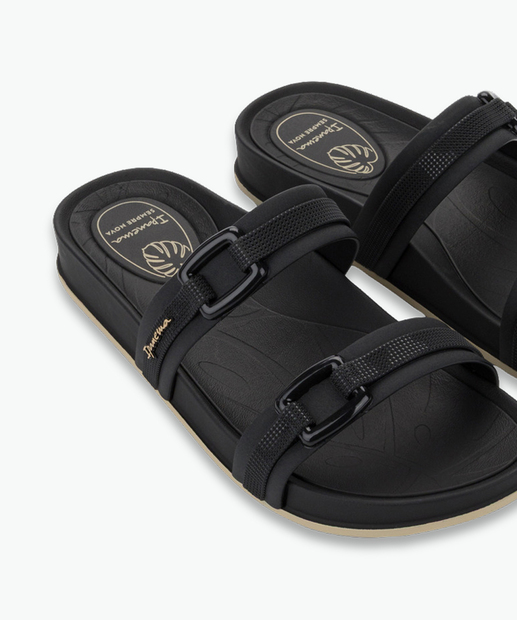 Chinelo Ipanema Feminino Shine Slide Preto