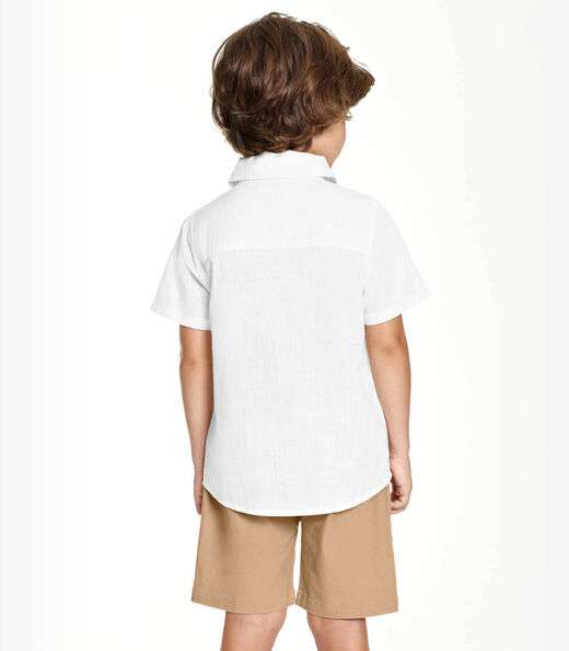 Conjunto Masculino Camisa com Bermuda Trick Nick Branco