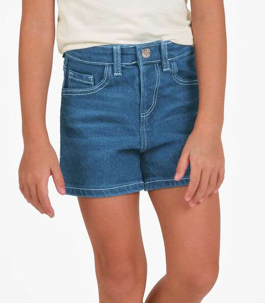Conjunto Feminino Infantil Blusa com Shorts Trick Bege
