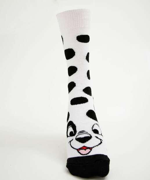 Meia Cano Longo Feminina Estampa Dálmata Disney