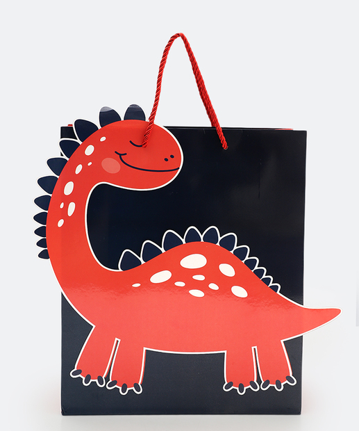 Embalagem Presente Sacola Dinossauro Marisa Azul