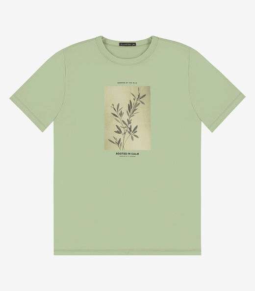 Camiseta Masculina em Meia Malha Diametro Verde